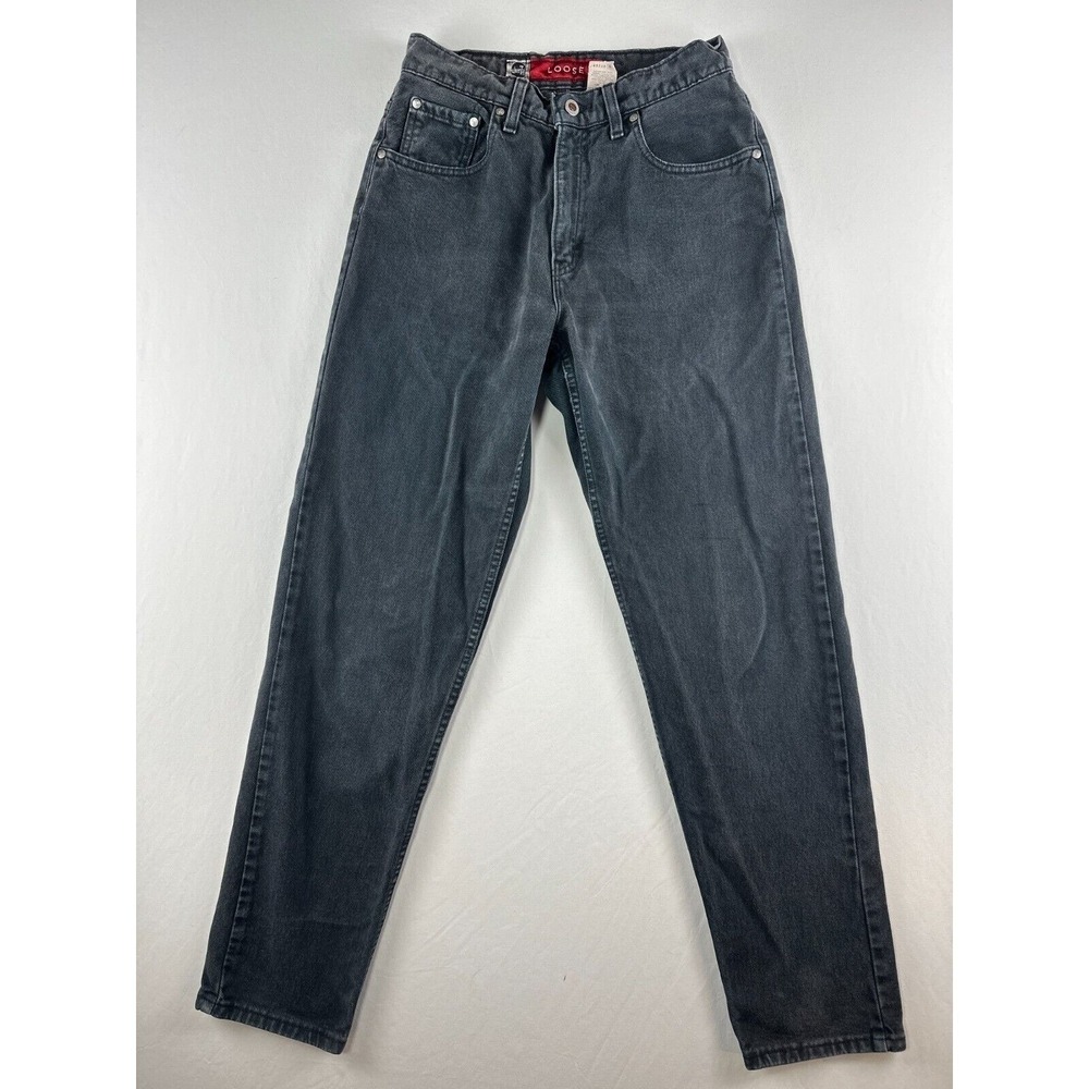 Levis Vintage 90s SilverTab Loose Jeans 7 JR Faded Black Baggy Tapered 27x31